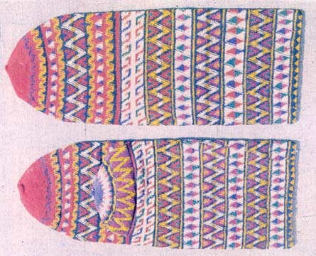 Knitted Socks, Contrast Pattern, Balkan Immigrants, Afyon